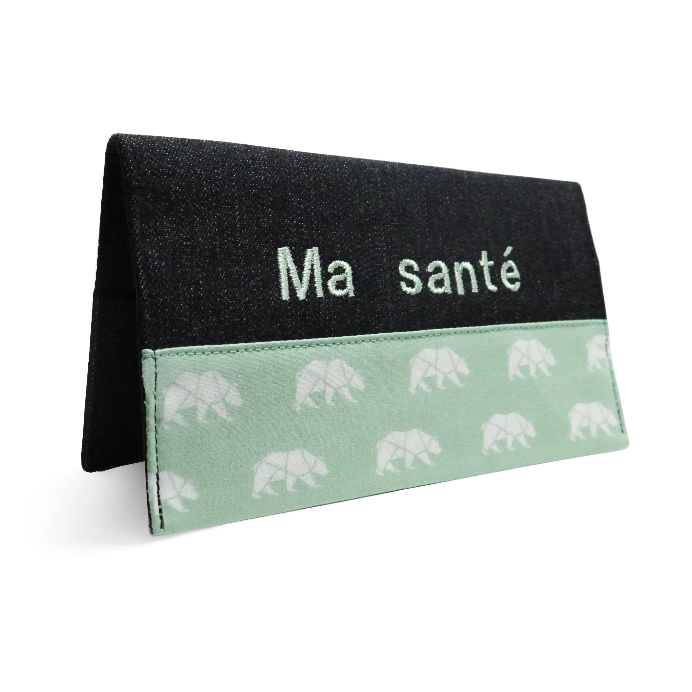 Protège carnet de santé personnalisé Lolikö / Ours turquoise Lolikö