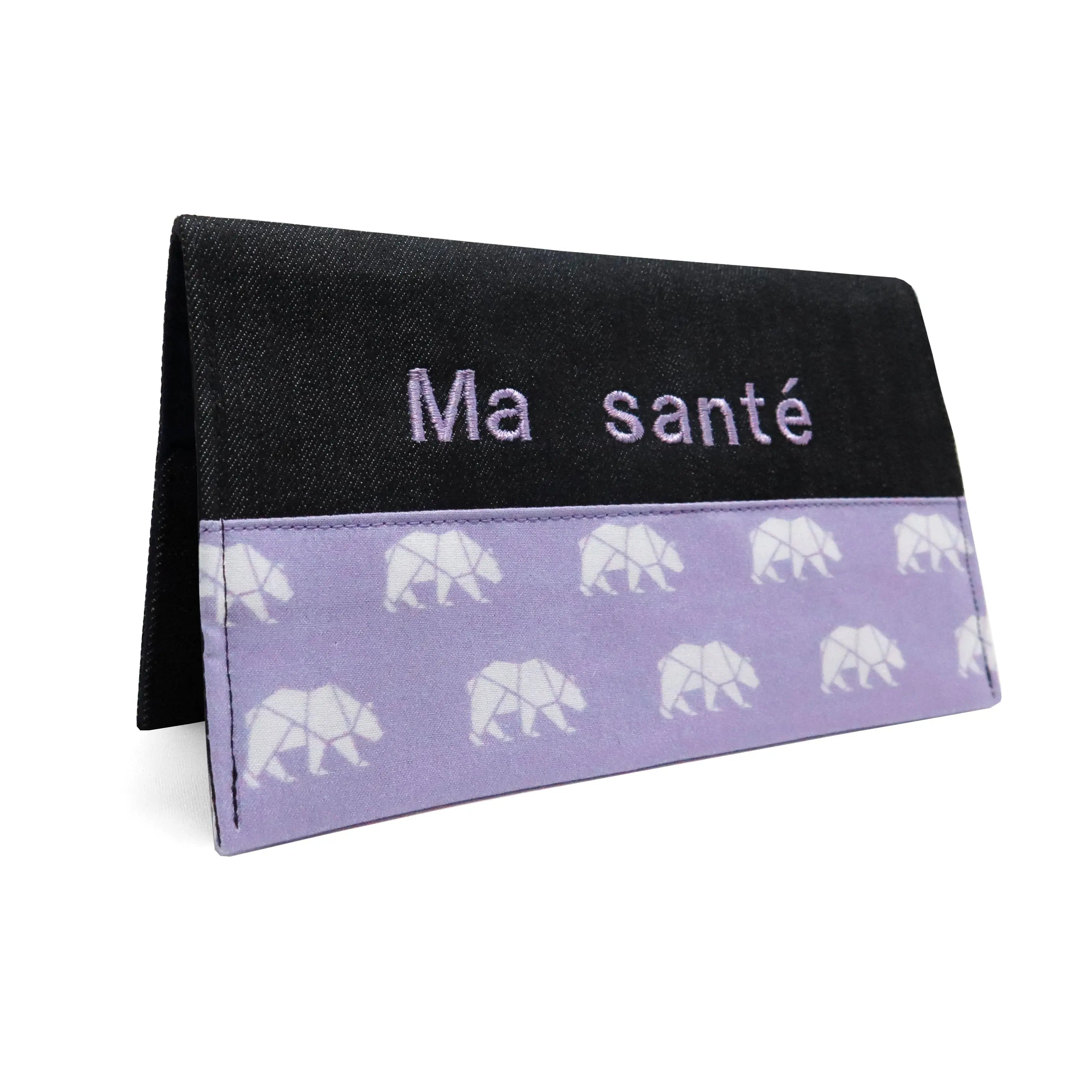 Protège carnet de santé personnalisé Lolikö / Ours lilas Lolikö
