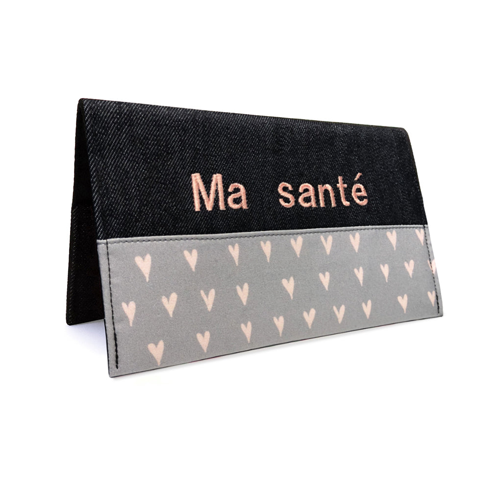 Protège carnet de santé Lolikö Petit coeur rose