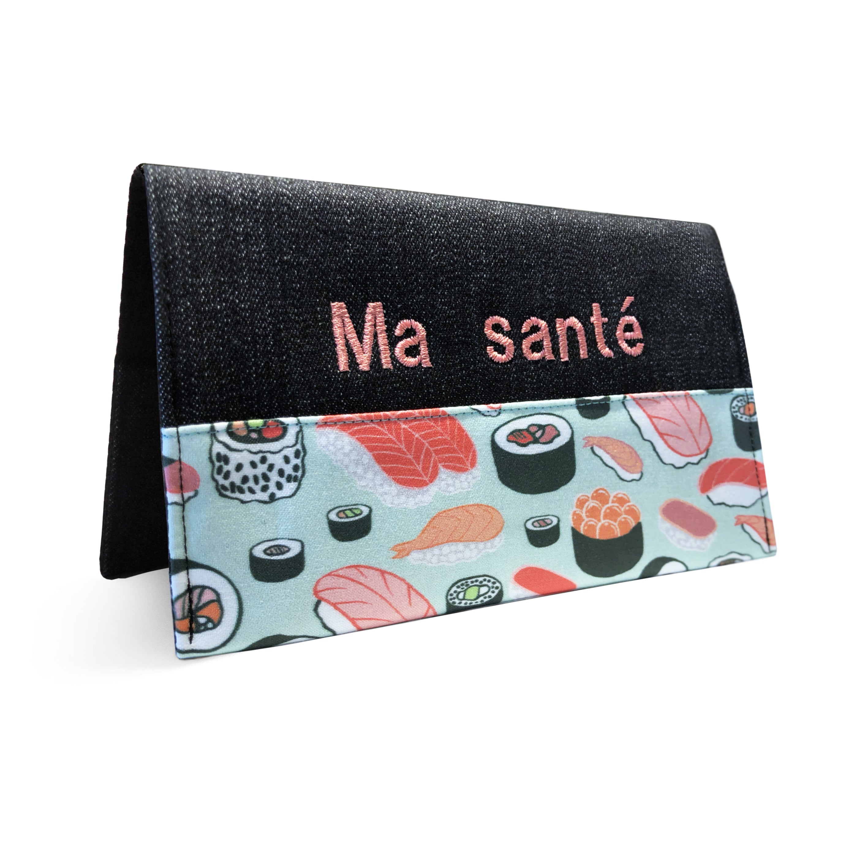 Protège carnet de santé personnalisé Lolikö Sushi turquoise