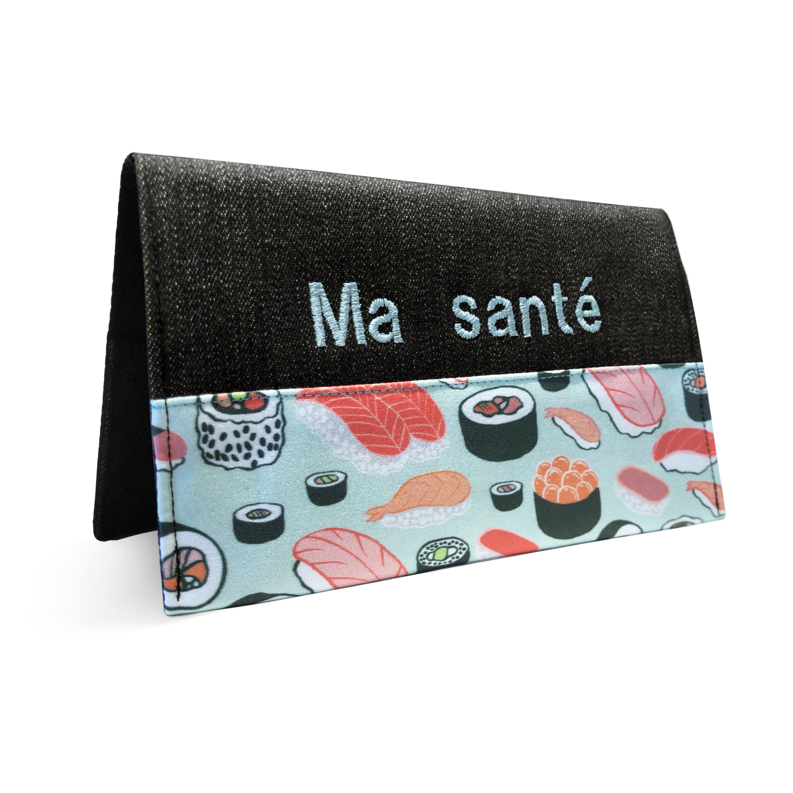 Protège carnet de santé personnalisé Lolikö Sushi turquoise