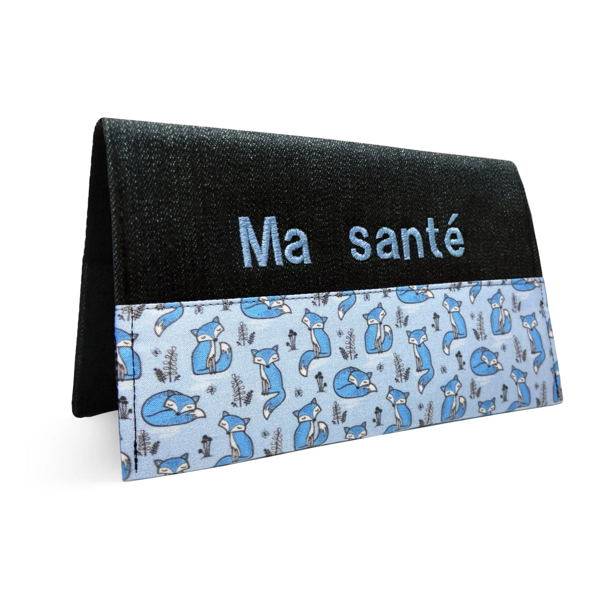 Protège carnet de santé personnalisé Lolikö Renard bleu pâle Lolikö