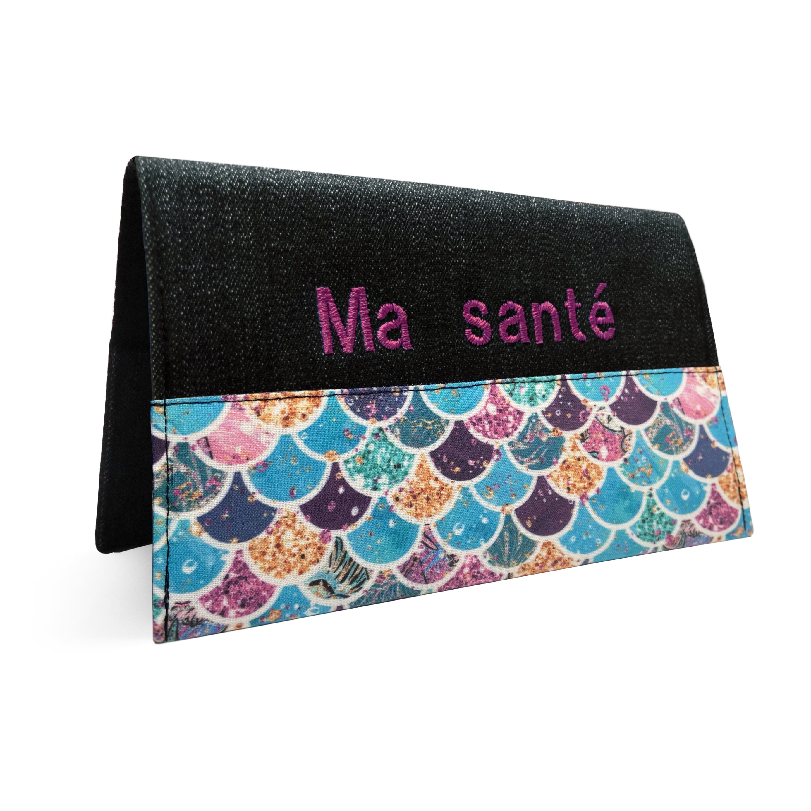 Protège carnet de santé personnalisé Lolikö Sirène turquoise