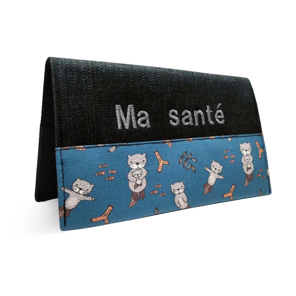 Protège carnet de santé personnalisé Lolikö Loutre sarcelle Lolikö
