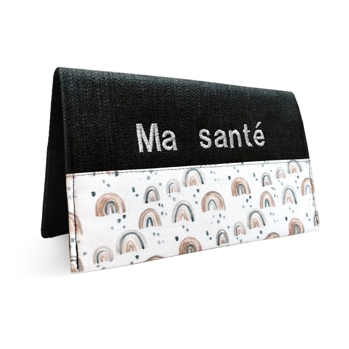 Protège carnet de santé personnalisé Lolikö Arc-en-ciel beige Lolikö