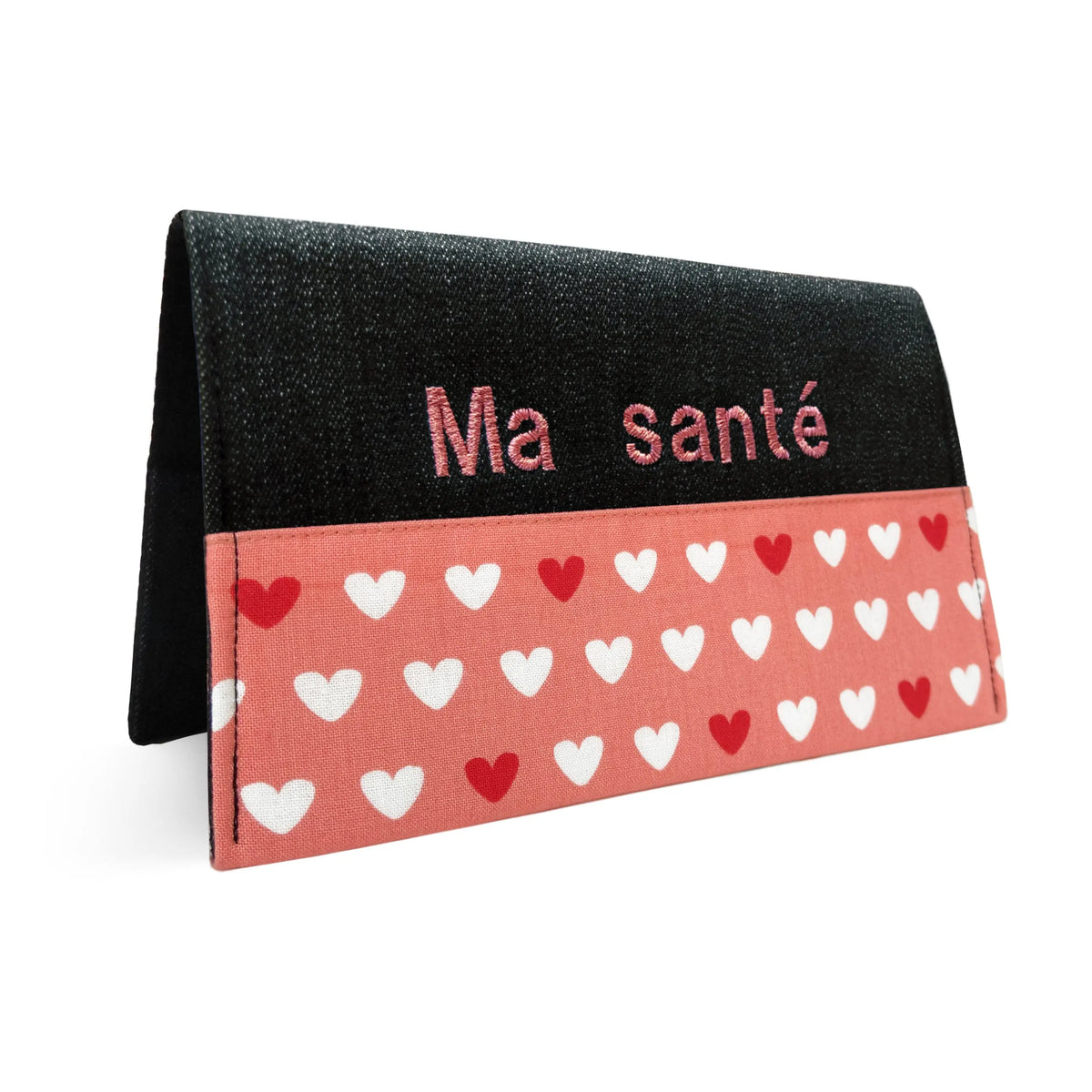 Protège carnet de santé personnalisé Lolikö Coeur corail Lolikö