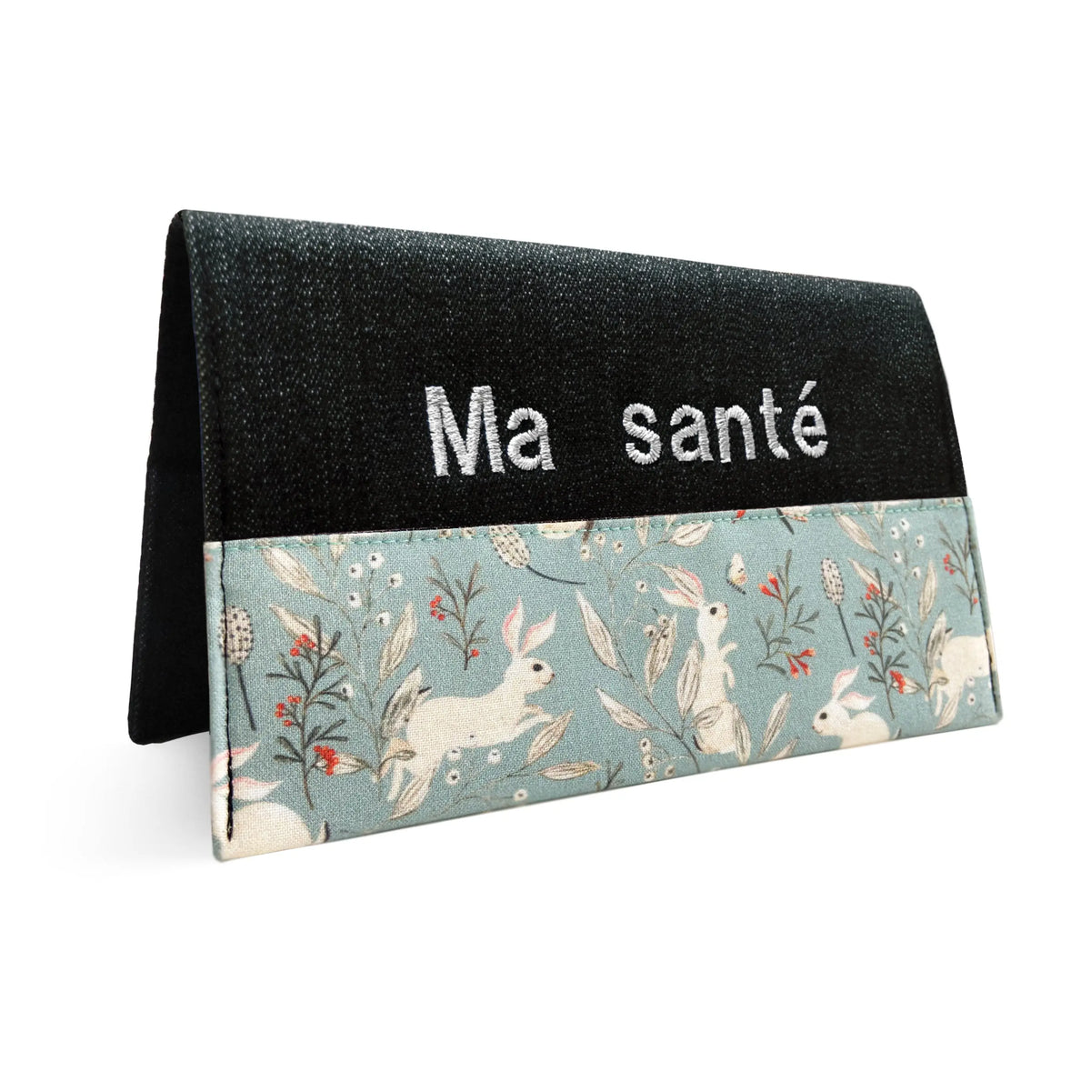 Protège carnet de santé personnalisé Lolikö Lapin bleu Lolikö