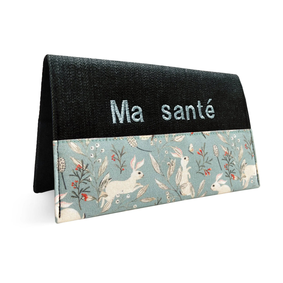 Protège carnet de santé personnalisé Lolikö Lapin bleu Lolikö