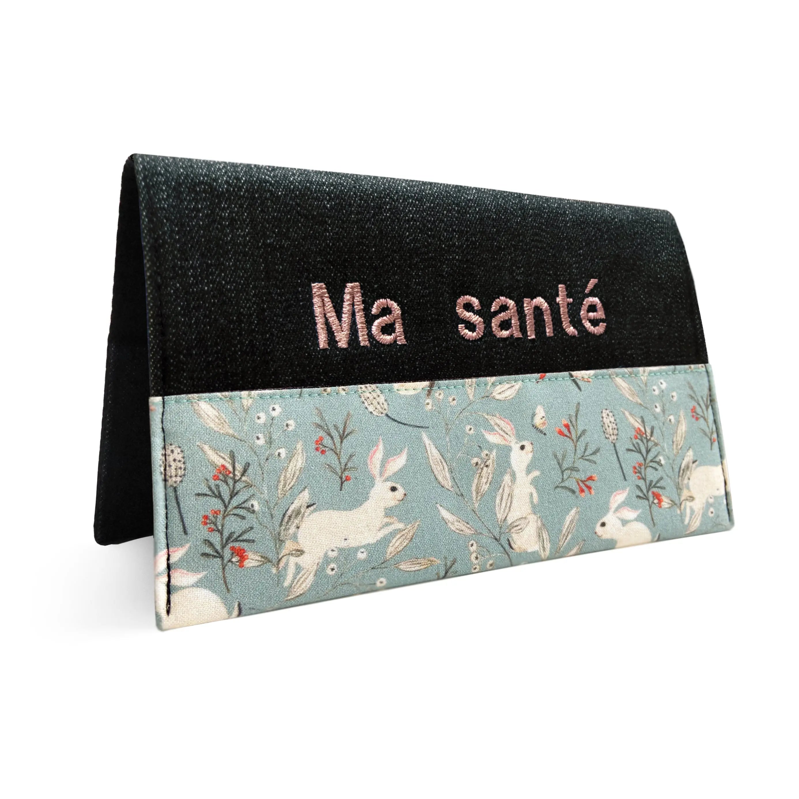 Protège carnet de santé personnalisé Lolikö Lapin bleu Lolikö