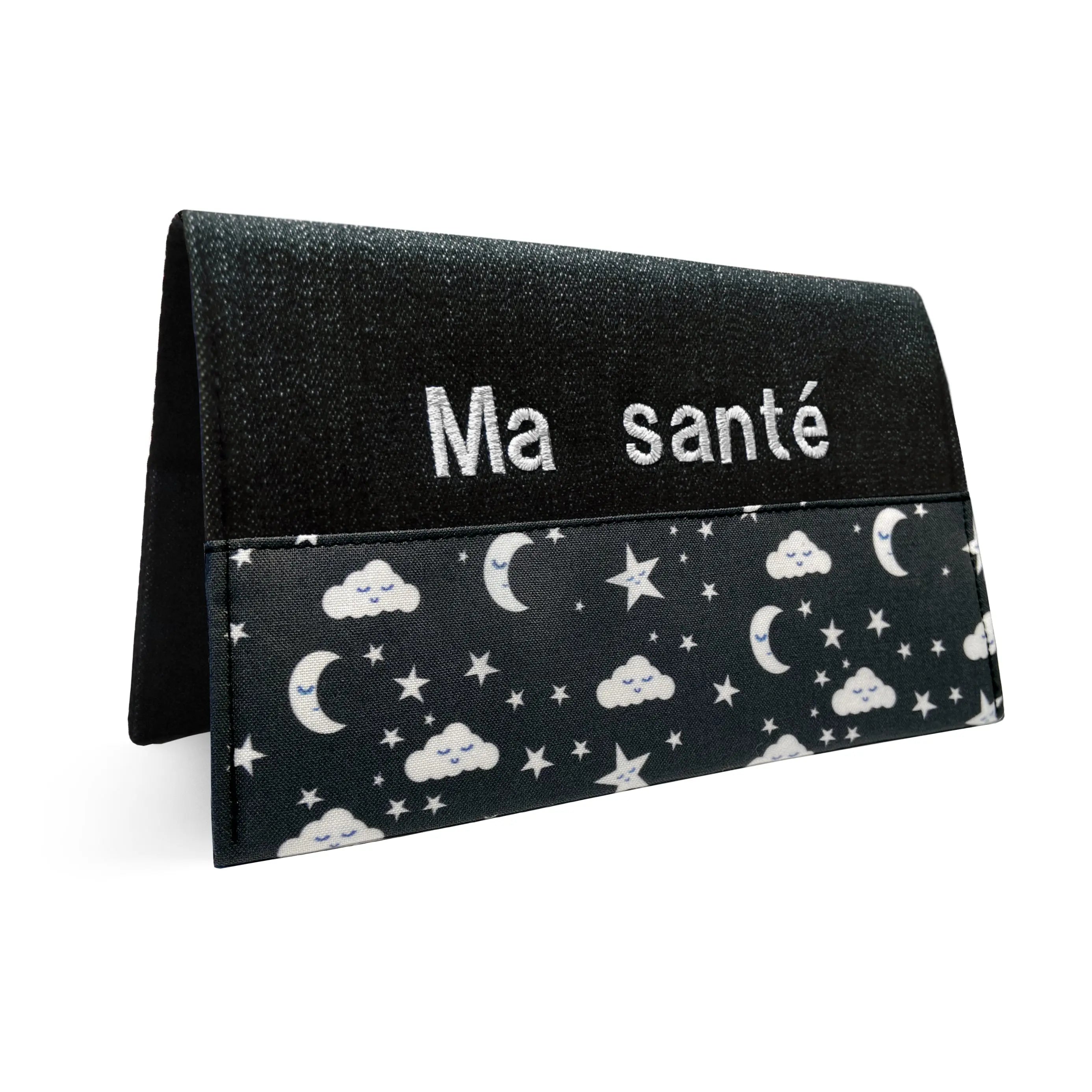 Protège carnet de santé personnalisé Lolikö Lune noire Lolikö