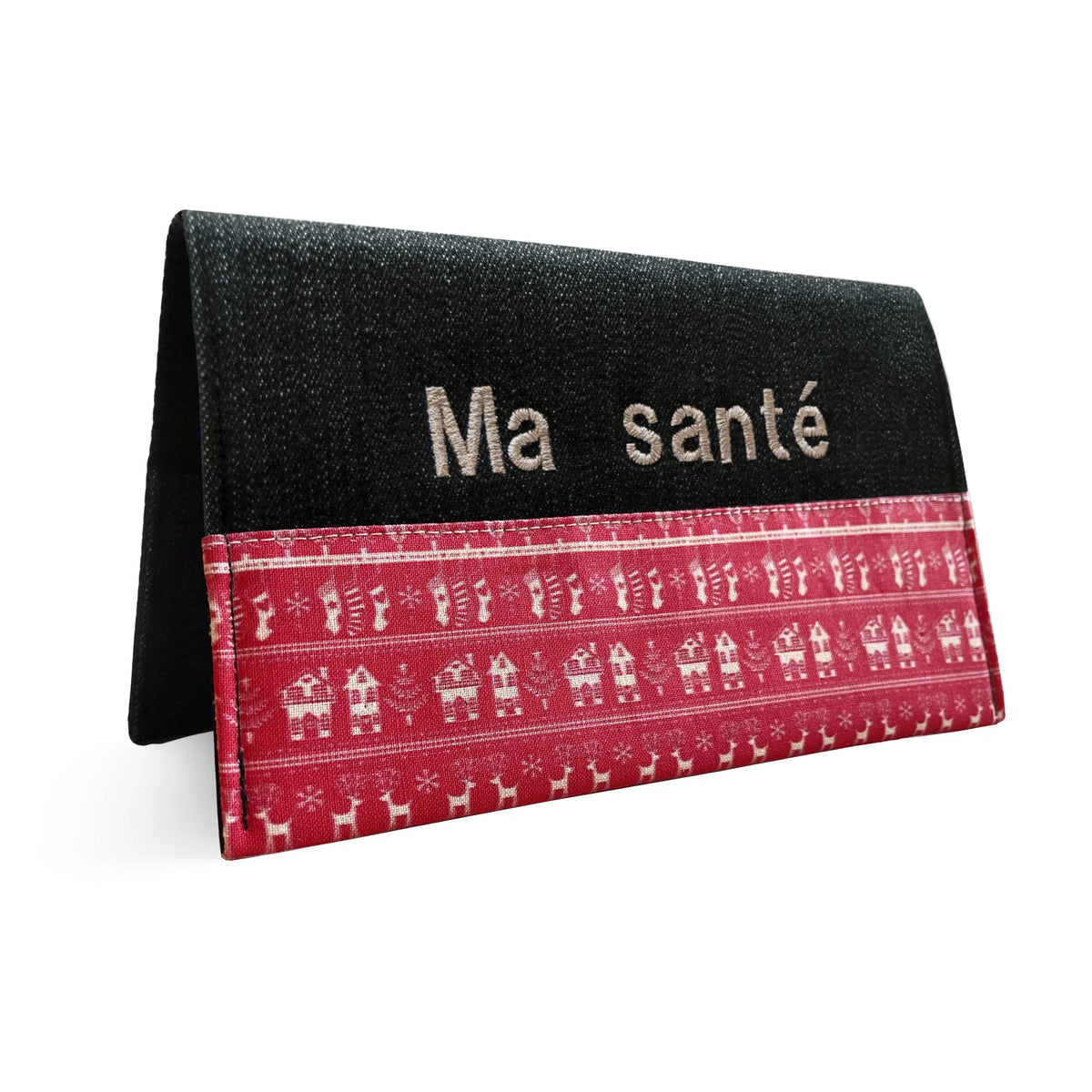 Protège carnet de santé personnalisé Lolikö Festif rouge Lolikö