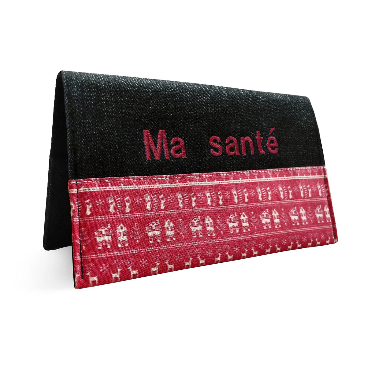 Protège carnet de santé personnalisé Lolikö Festif rouge Lolikö
