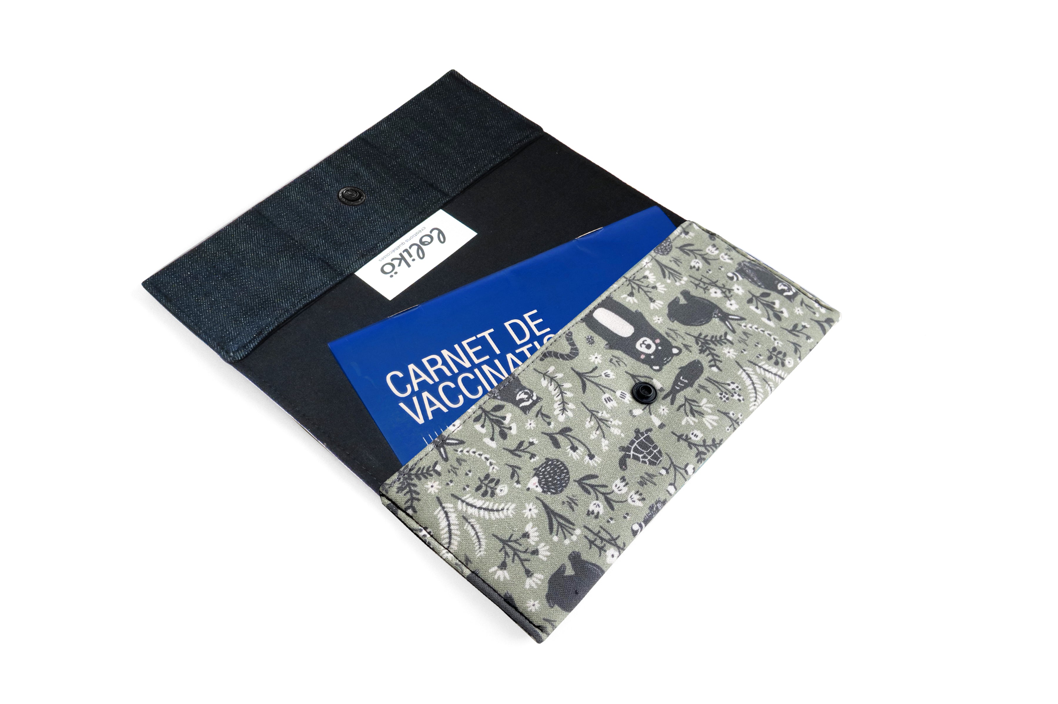 Protège carnet de santé personnalisé Lolikö sous-bois