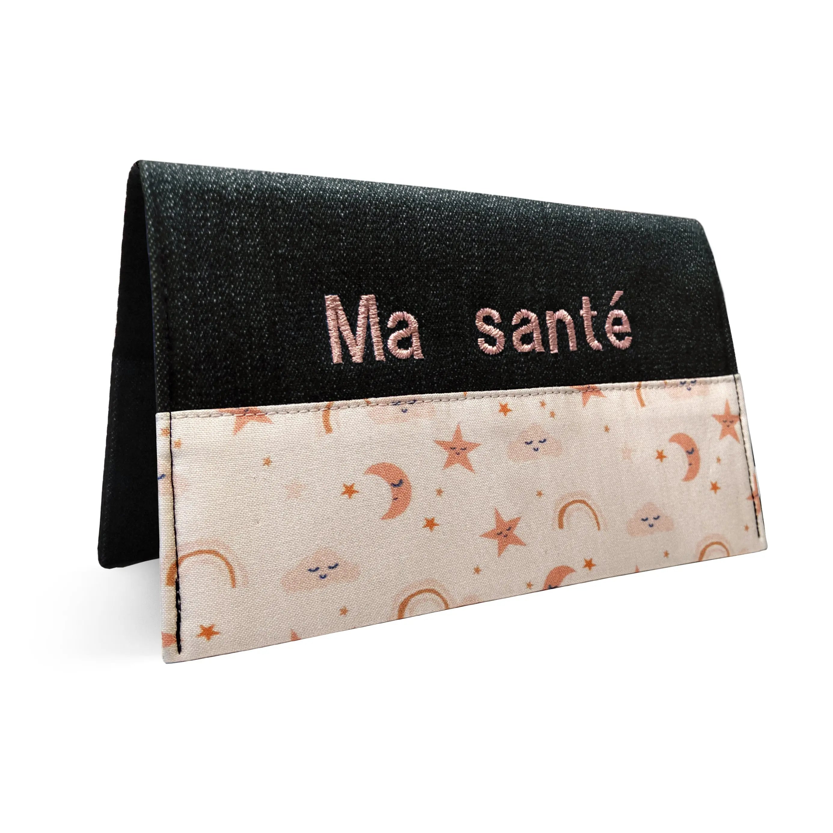 Protège carnet de santé personnalisé Lolikö Lune corail Lolikö