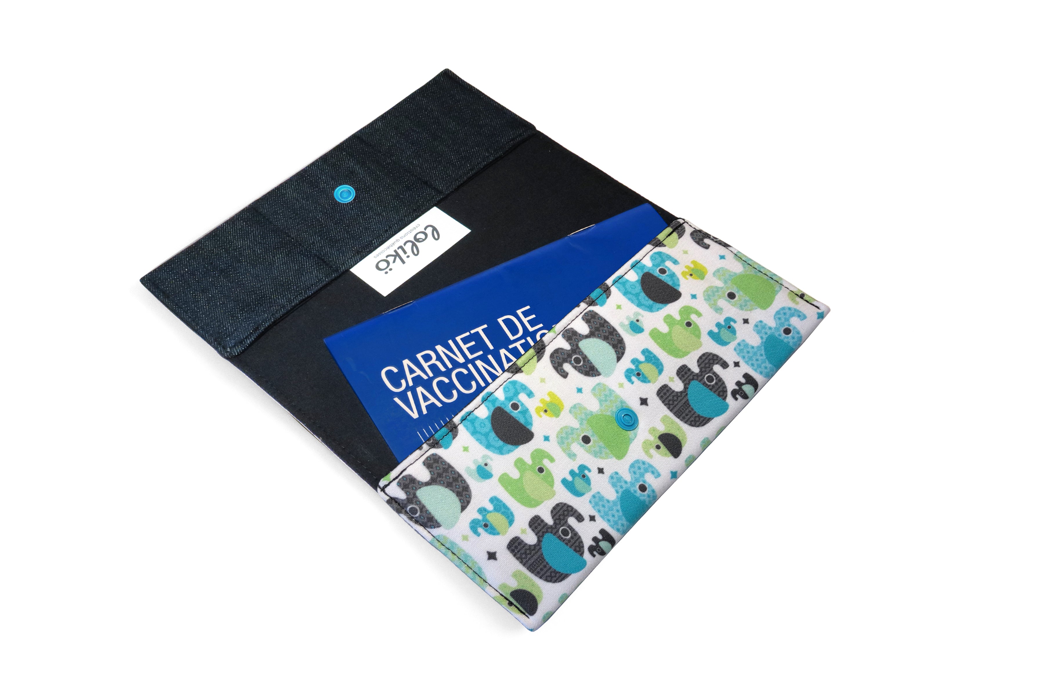 Protège carnet de santé Lolikö Éléphant bleu