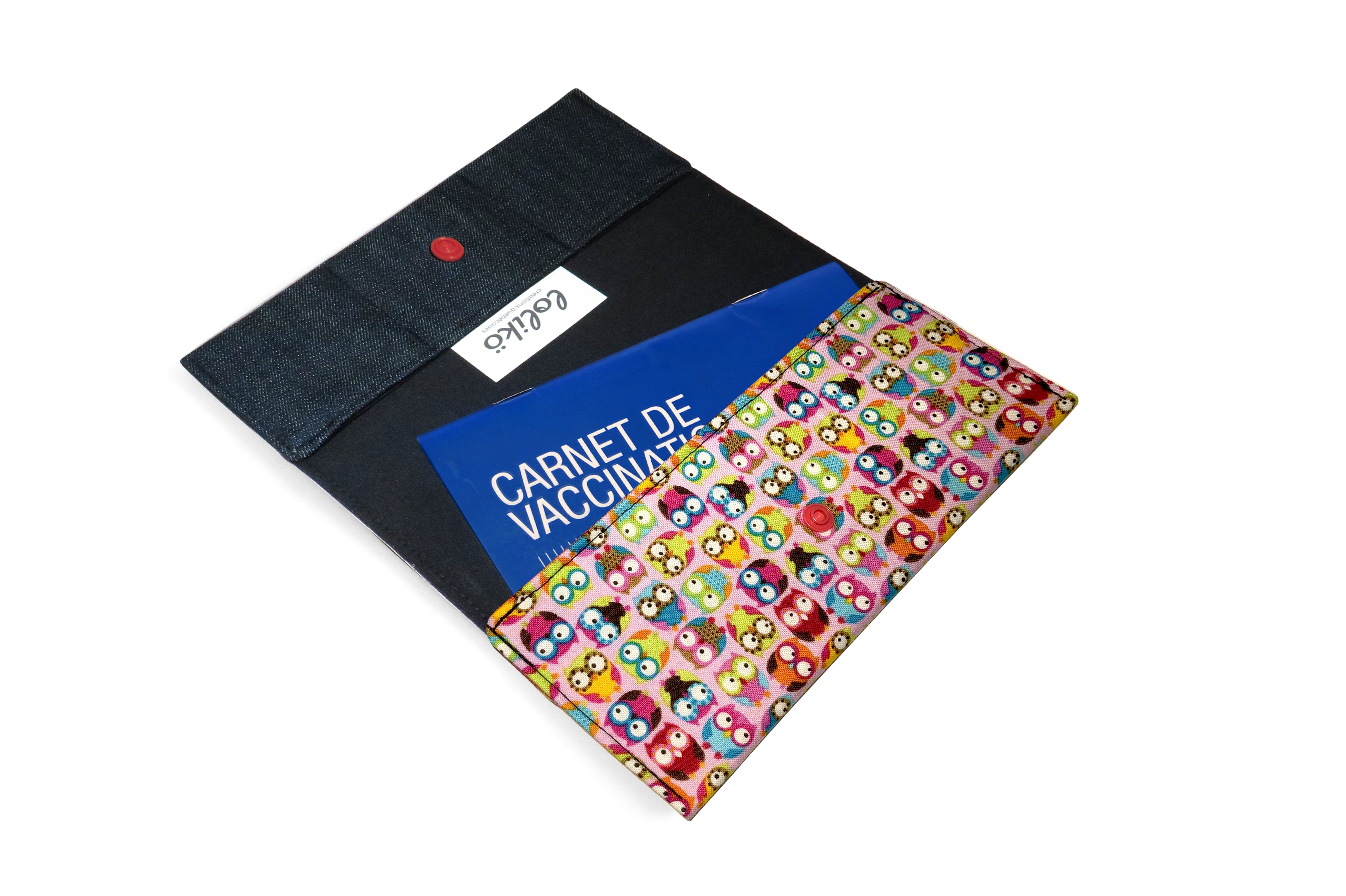Protège carnet de santé personnalisé Lolikö / Hibou rose
