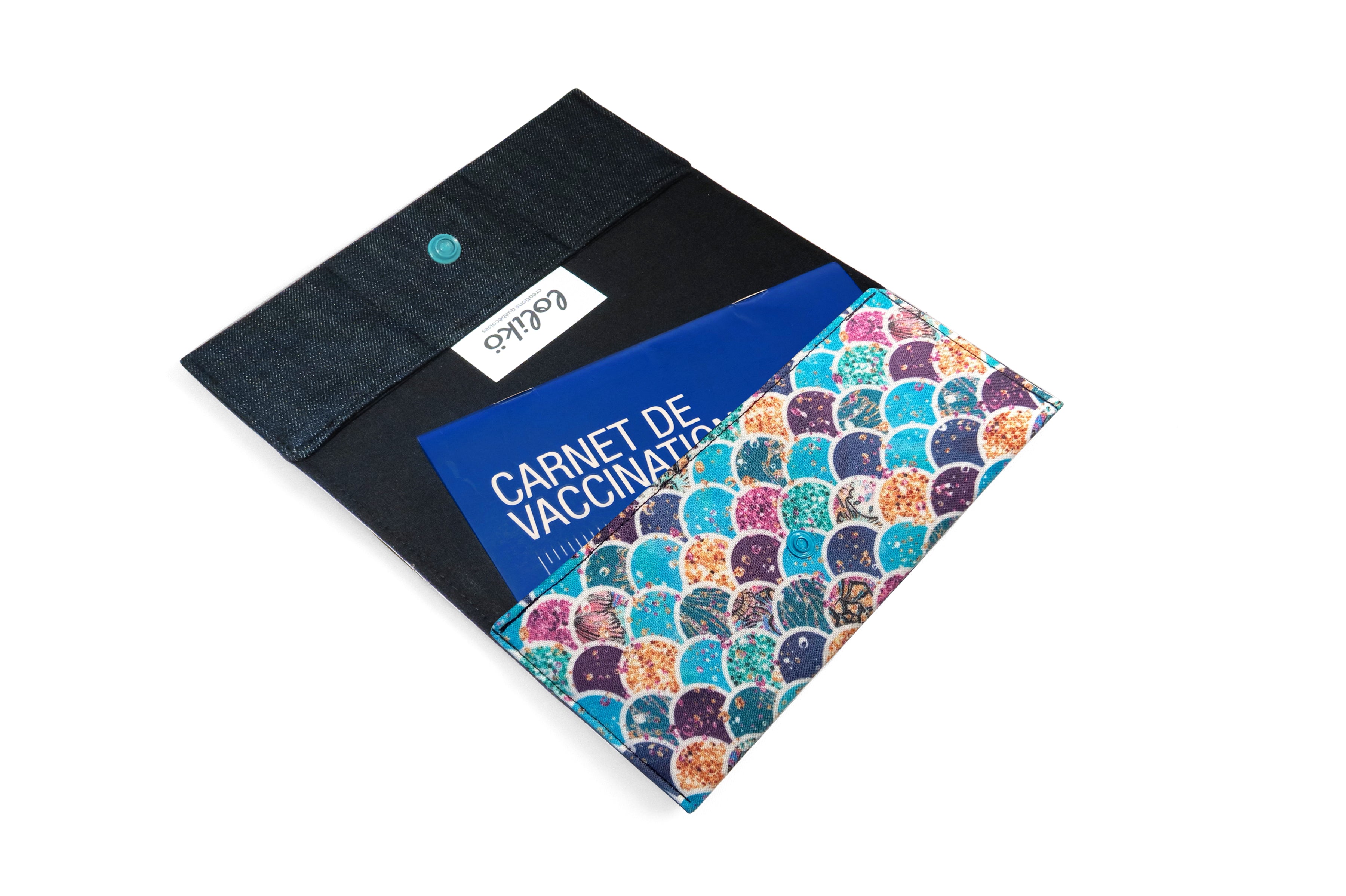 Protège carnet de santé personnalisé Lolikö Sirène turquoise
