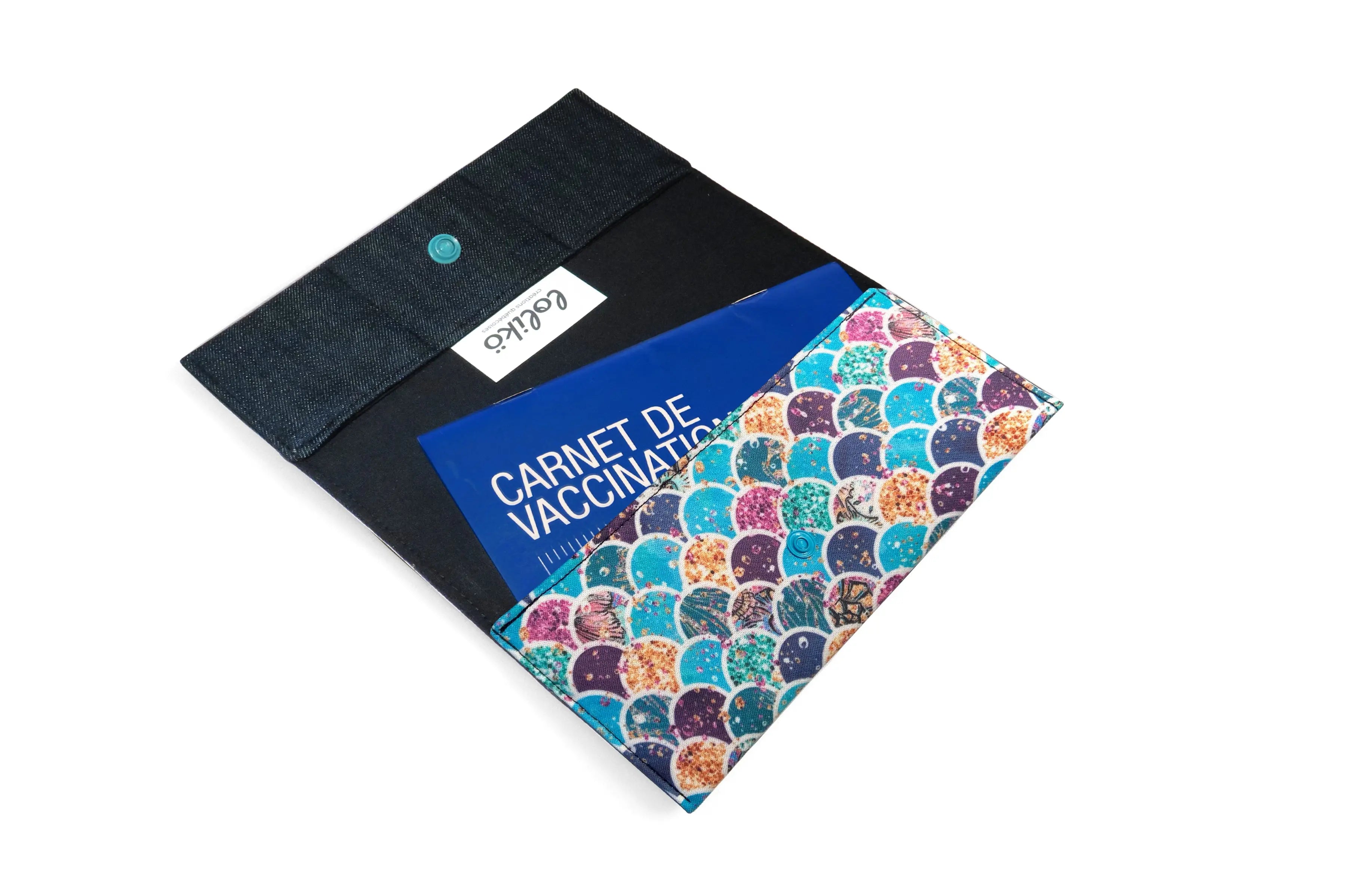 Protège carnet de santé personnalisé Lolikö Sirène turquoise Lolikö