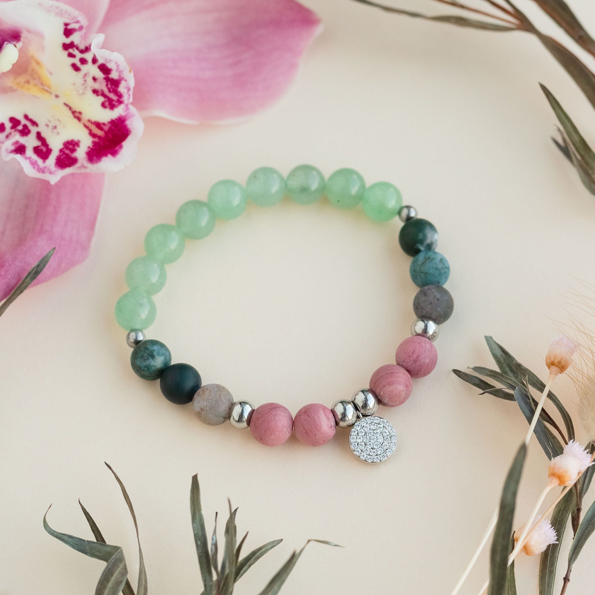 Bracelet Sophistikate Pivoine - fabriqué au Québec