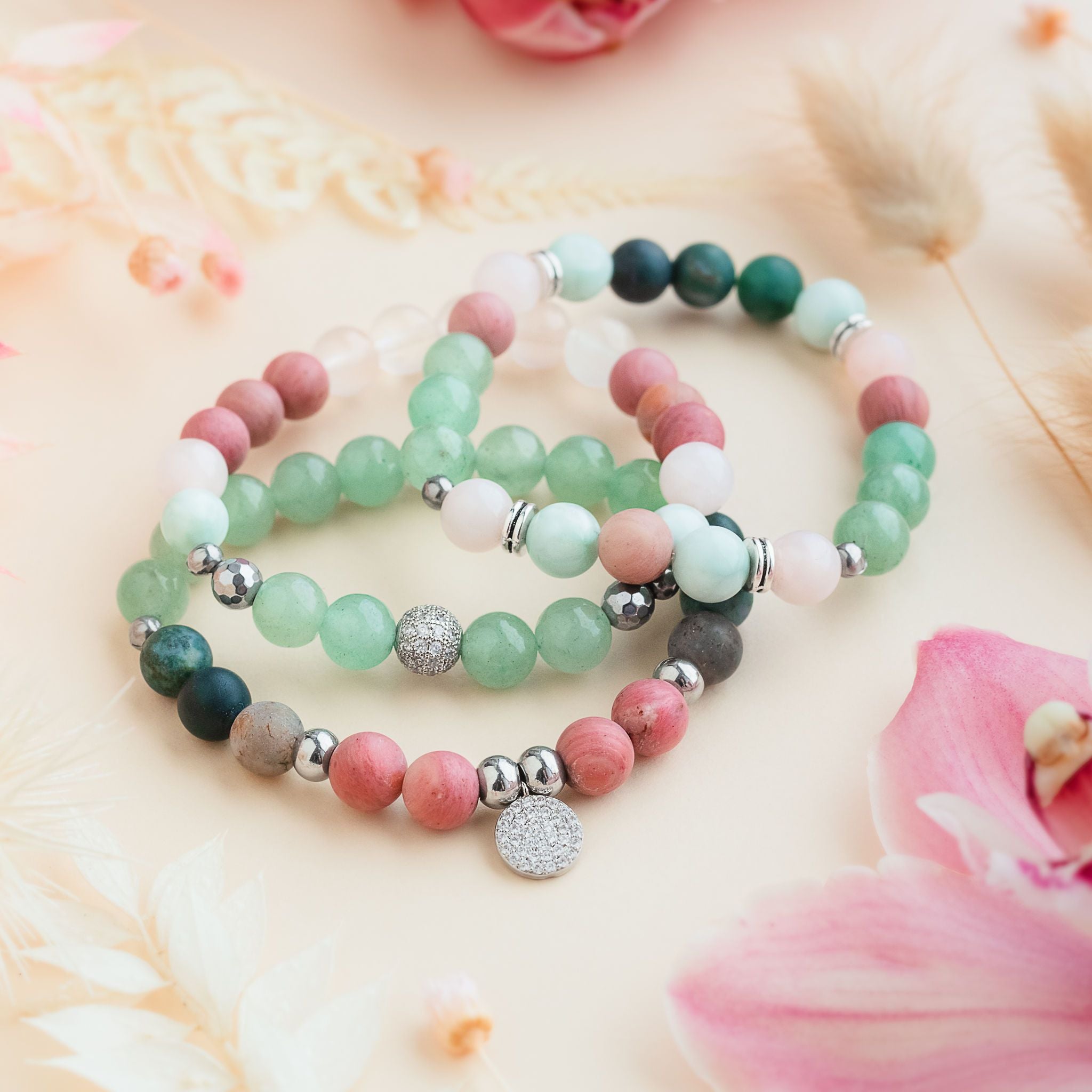 Bracelet Sophistikate Pivoine - fabriqué au Québec