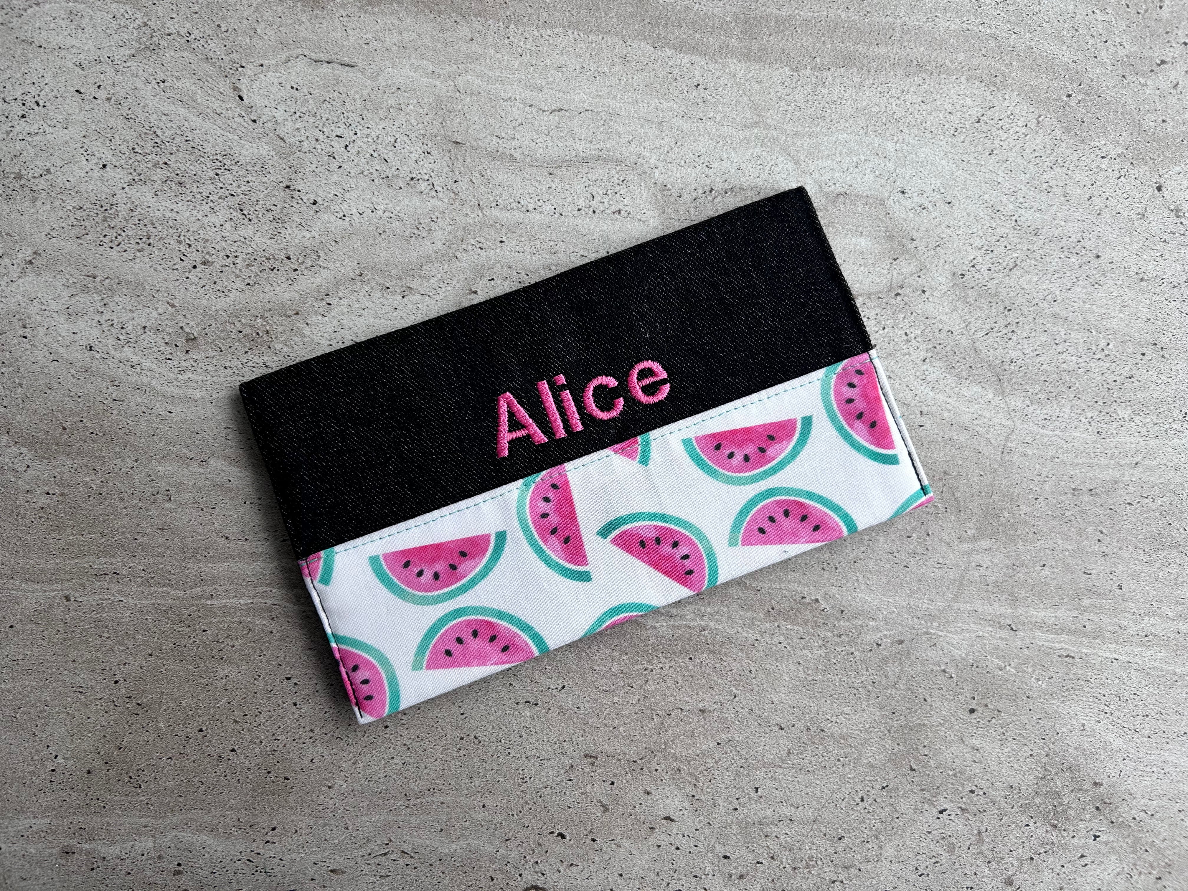 ALICE embroidered notebook cover as is