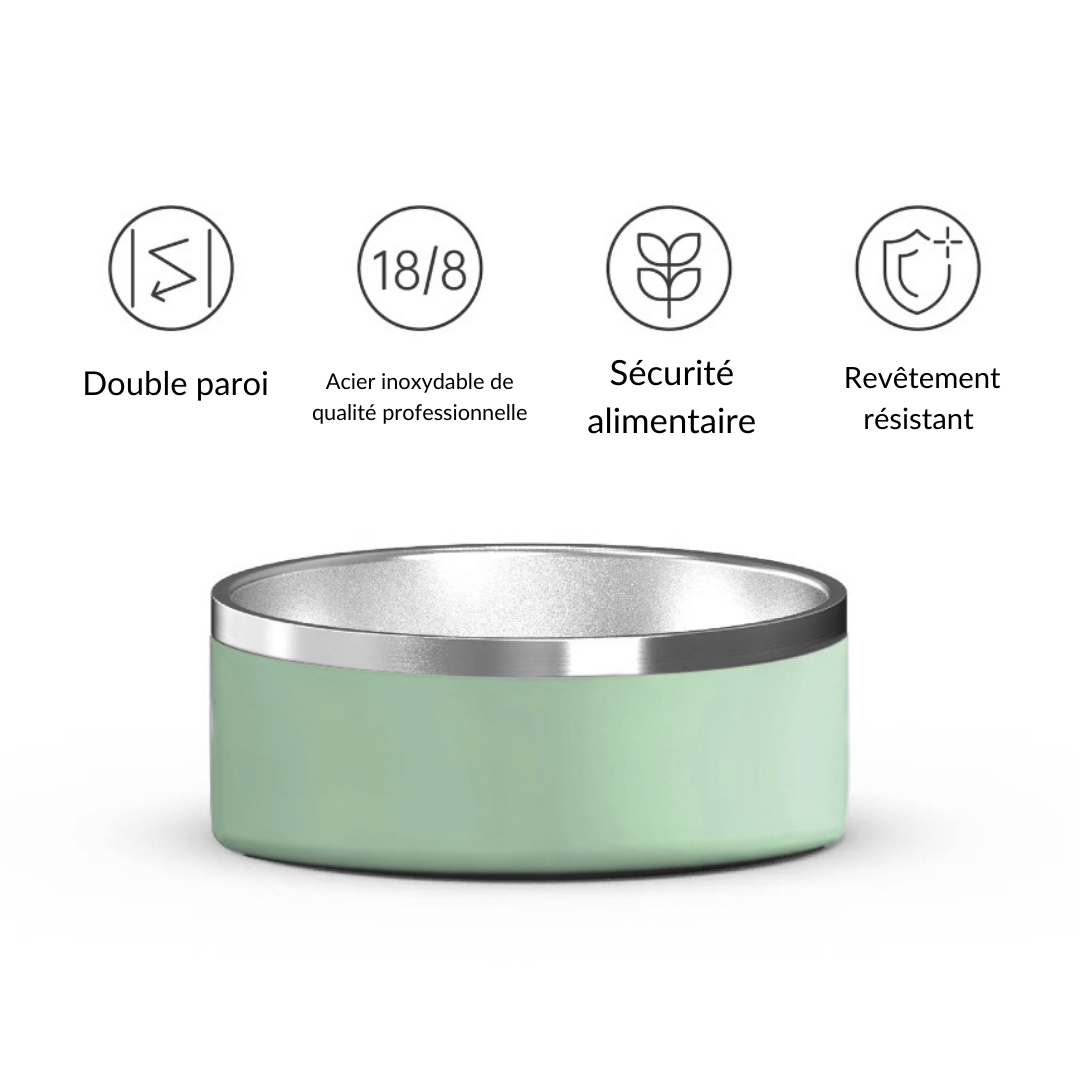 Gamelle personnalisée pour chien et chat menthe