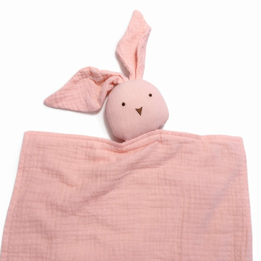 Doudou réconfort lapin rose