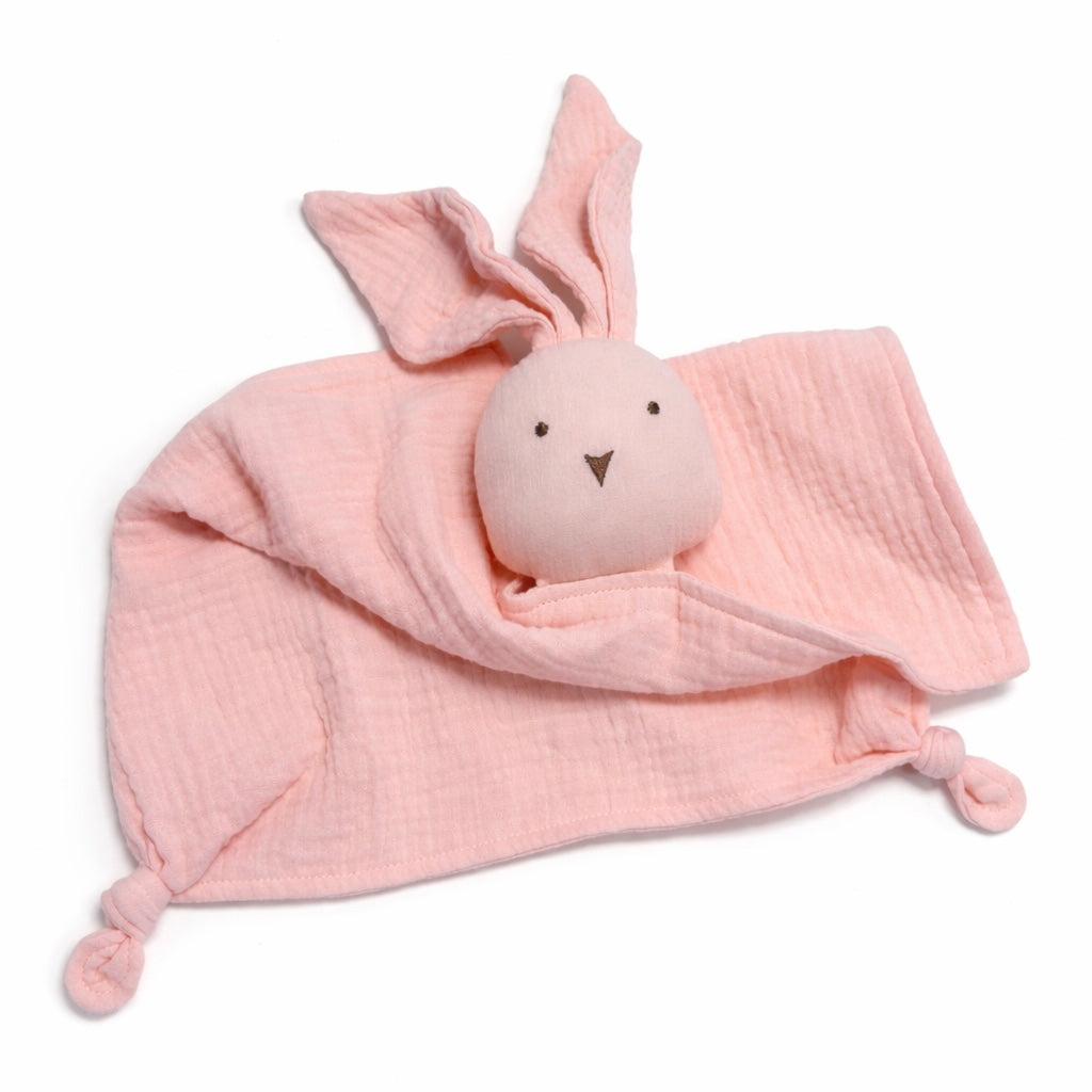 Doudou réconfort lapin rose
