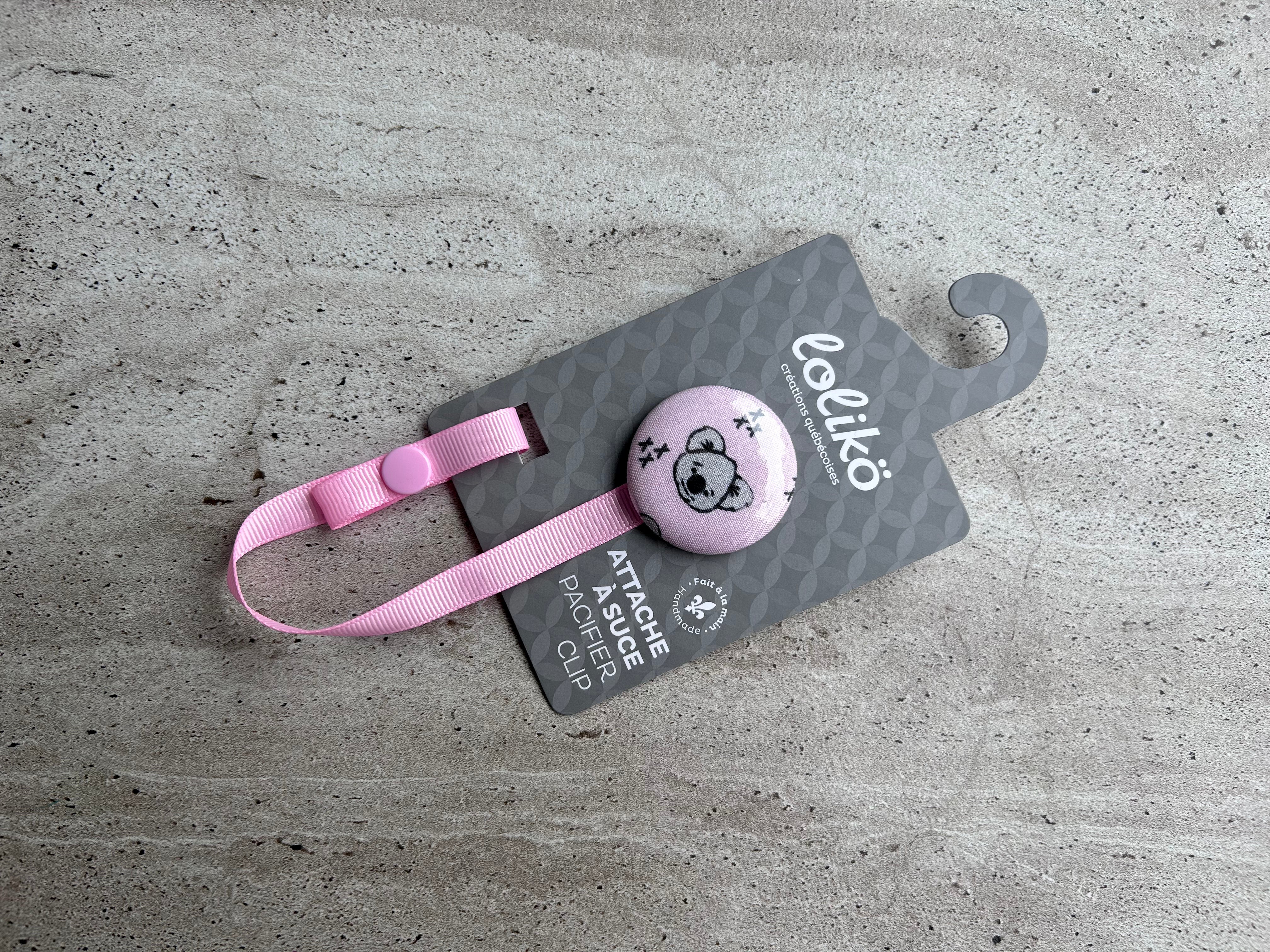 As is pacifier clip pink koala