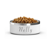 White personalized bowl