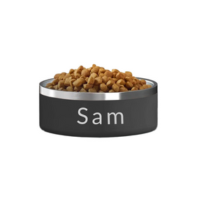 Black personalized bowl