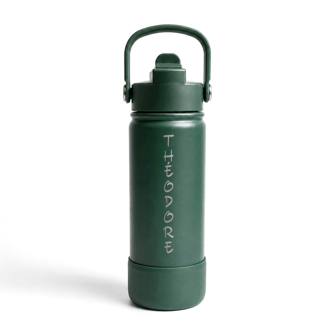 Bouteille d'eau 18oz personnalisée verte mousse ÉDITION LIMITÉE