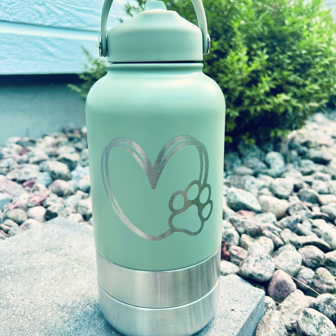 Bouteille d’eau personnalisée 3-en-1 verte