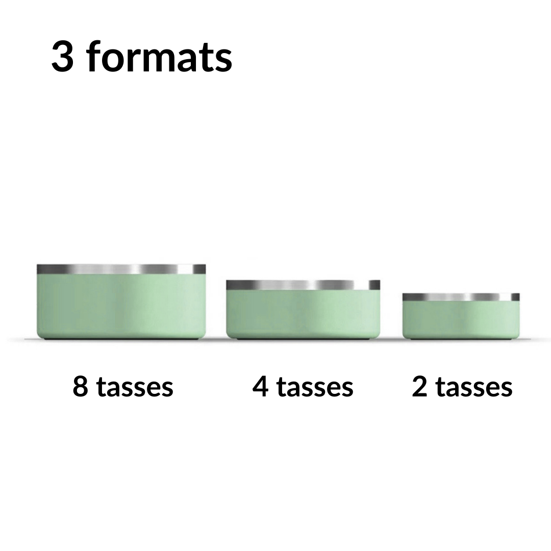 Gamelle personnalisée pour chien et chat menthe