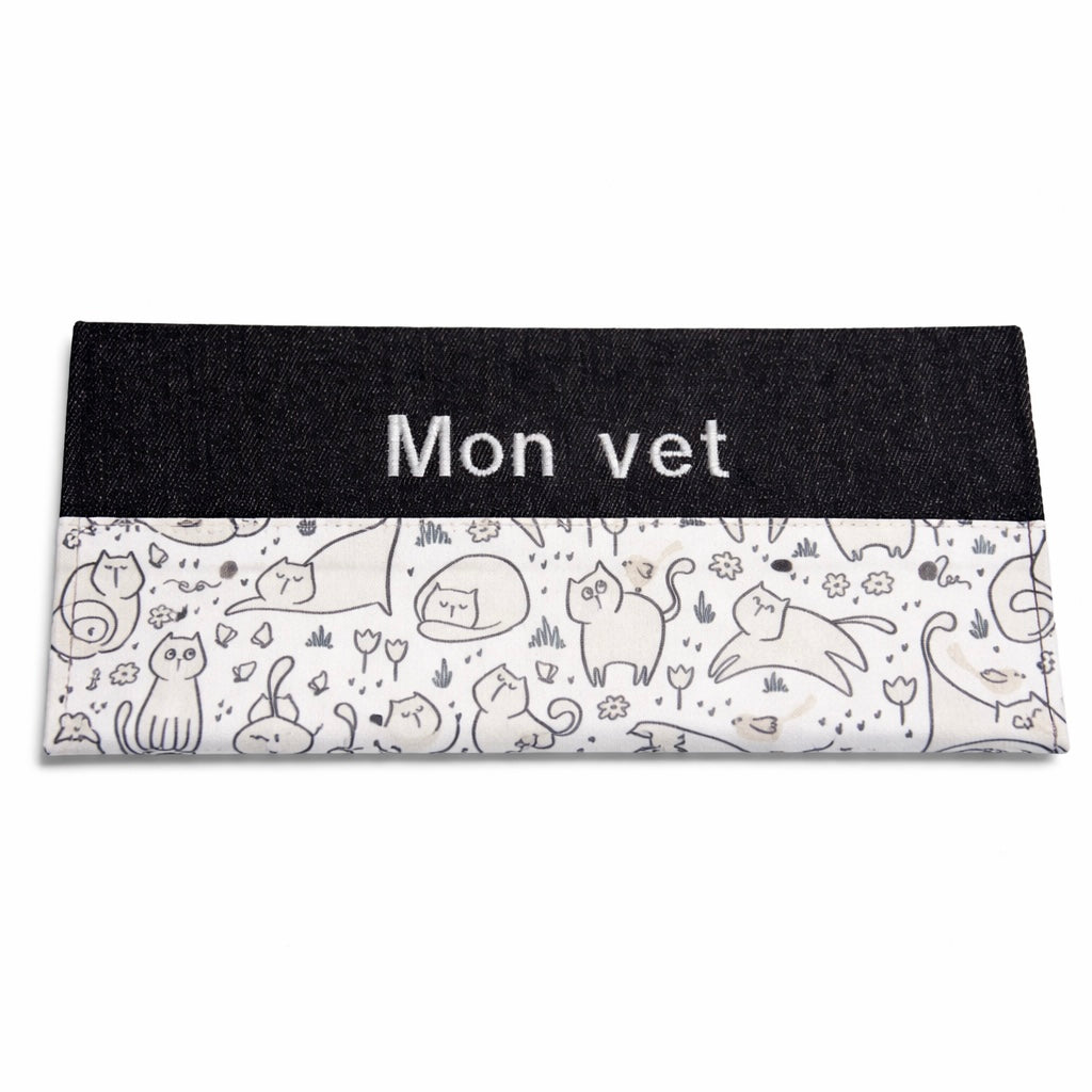 Protège carnet de vétérinaire tel quel Chat beige
