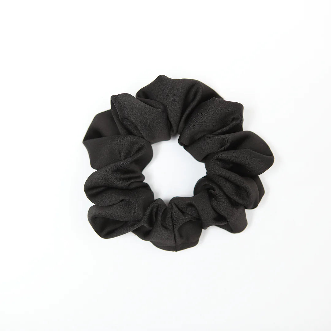 Black satin scrunchie pic &amp; clip