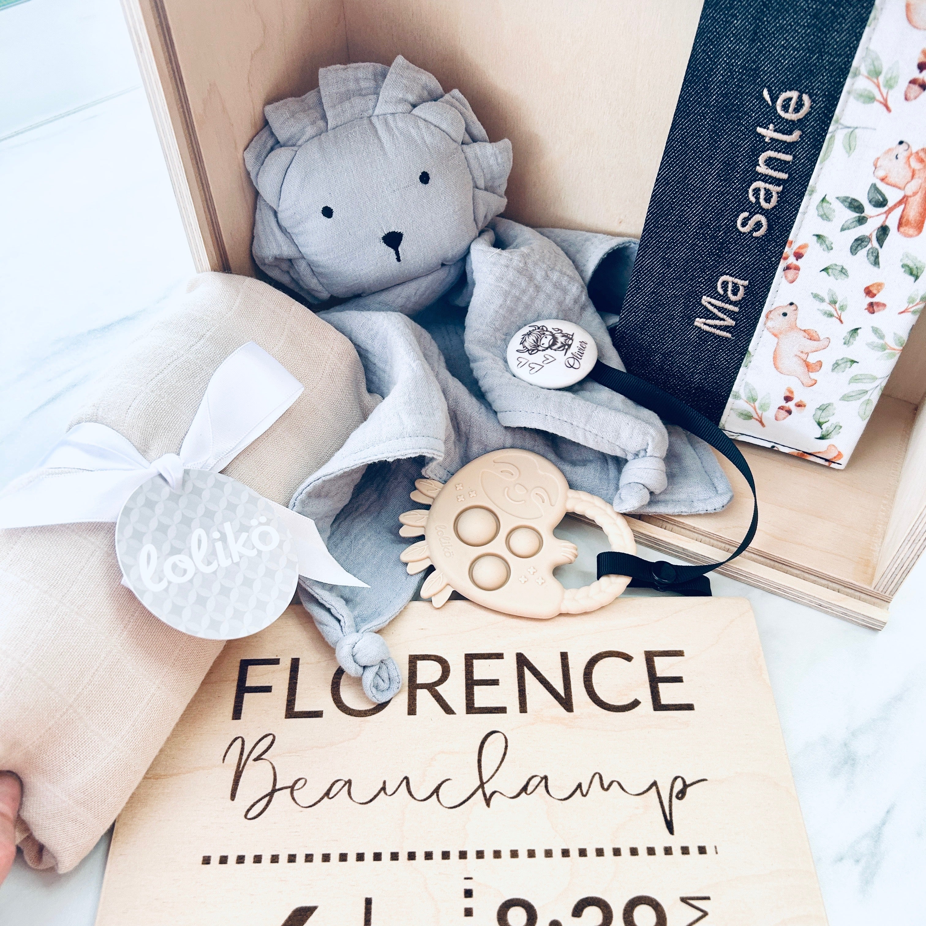 Boîte cadeaux naissance 6 pièces