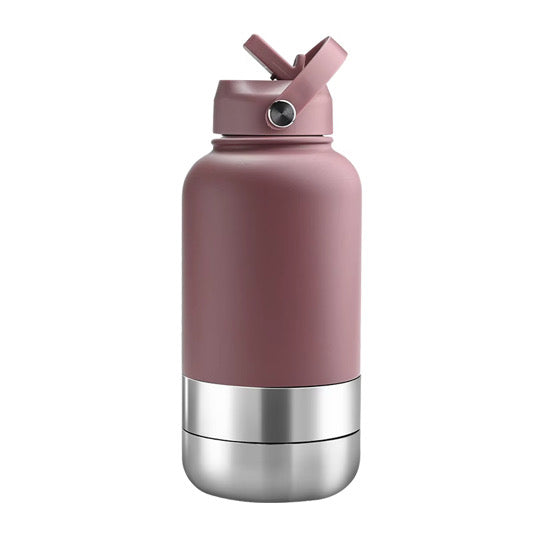 Bouteille d’eau personnalisée 3-en-1 rose