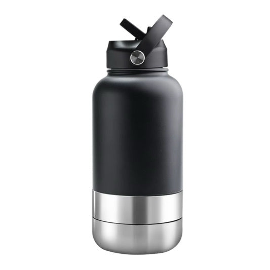Bouteille d’eau personnalisée 3-en-1 noire