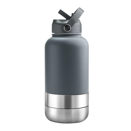 Bouteille d’eau personnalisée 3-en-1 grise
