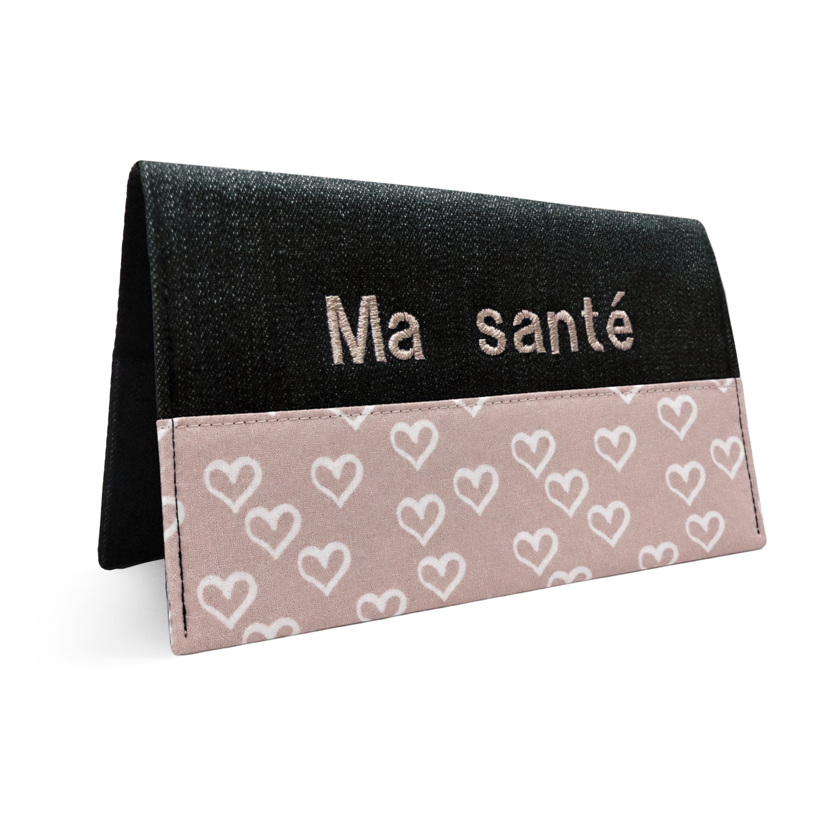 Protège carnet de santé personnalisé Lolikö Coeur beige