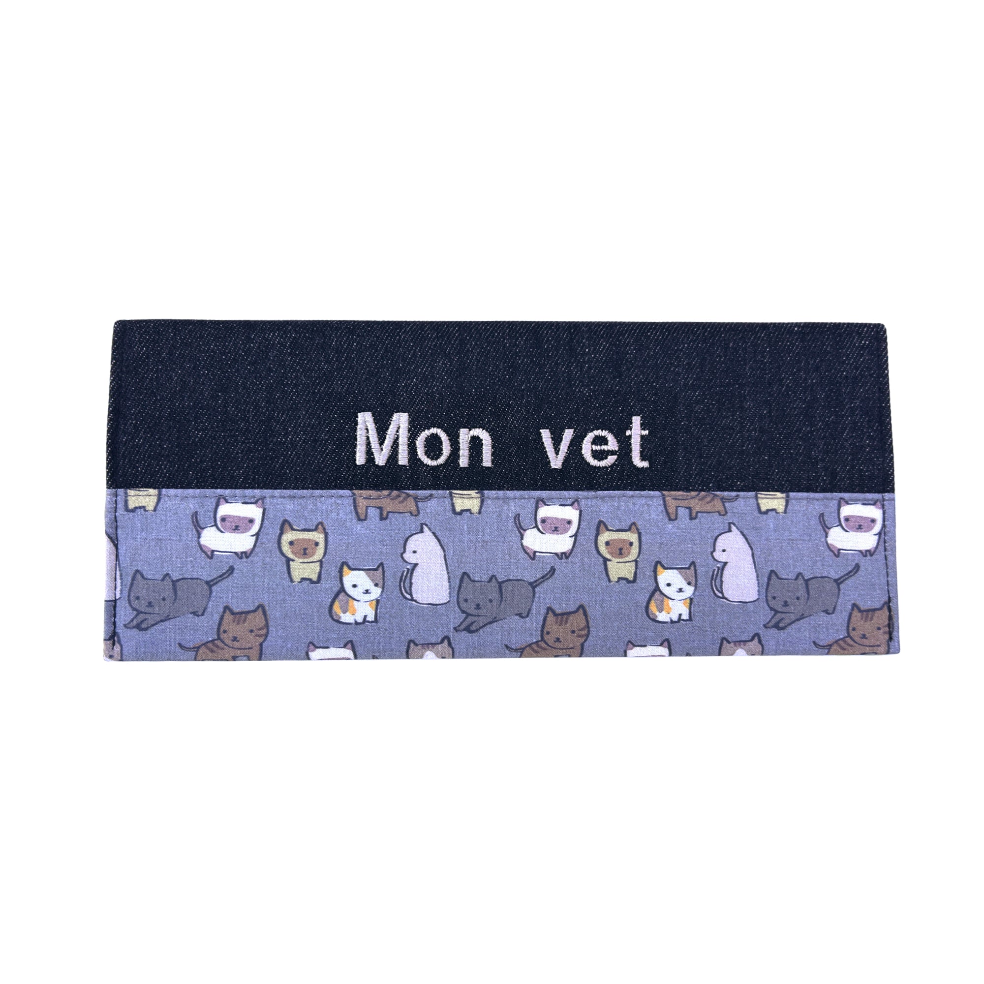 Protège carnet vétérinaire personnalisé Lolikö Chat gris