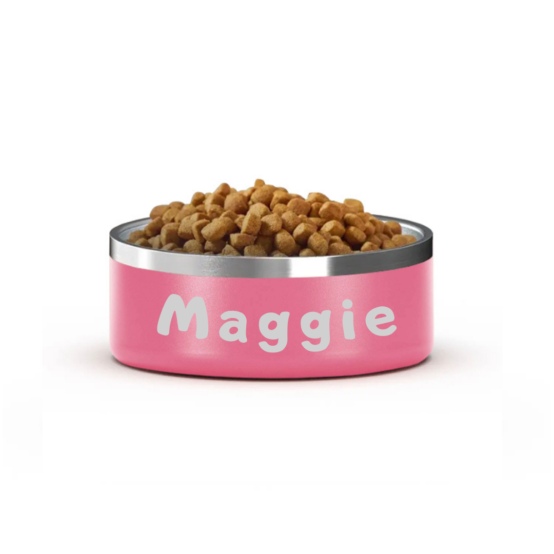 Personalized Pink Bowl