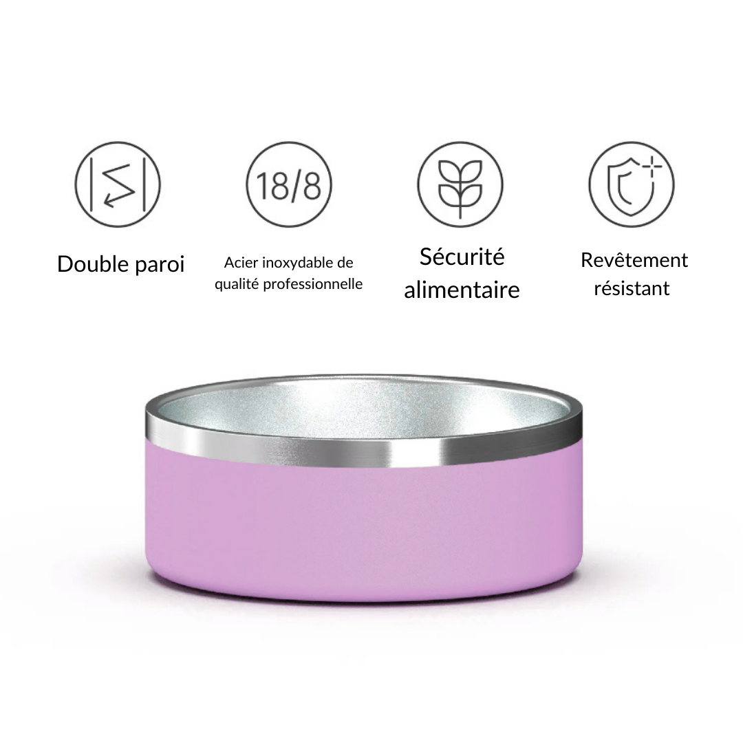 Gamelle personnalisée pour chien et chat lilas