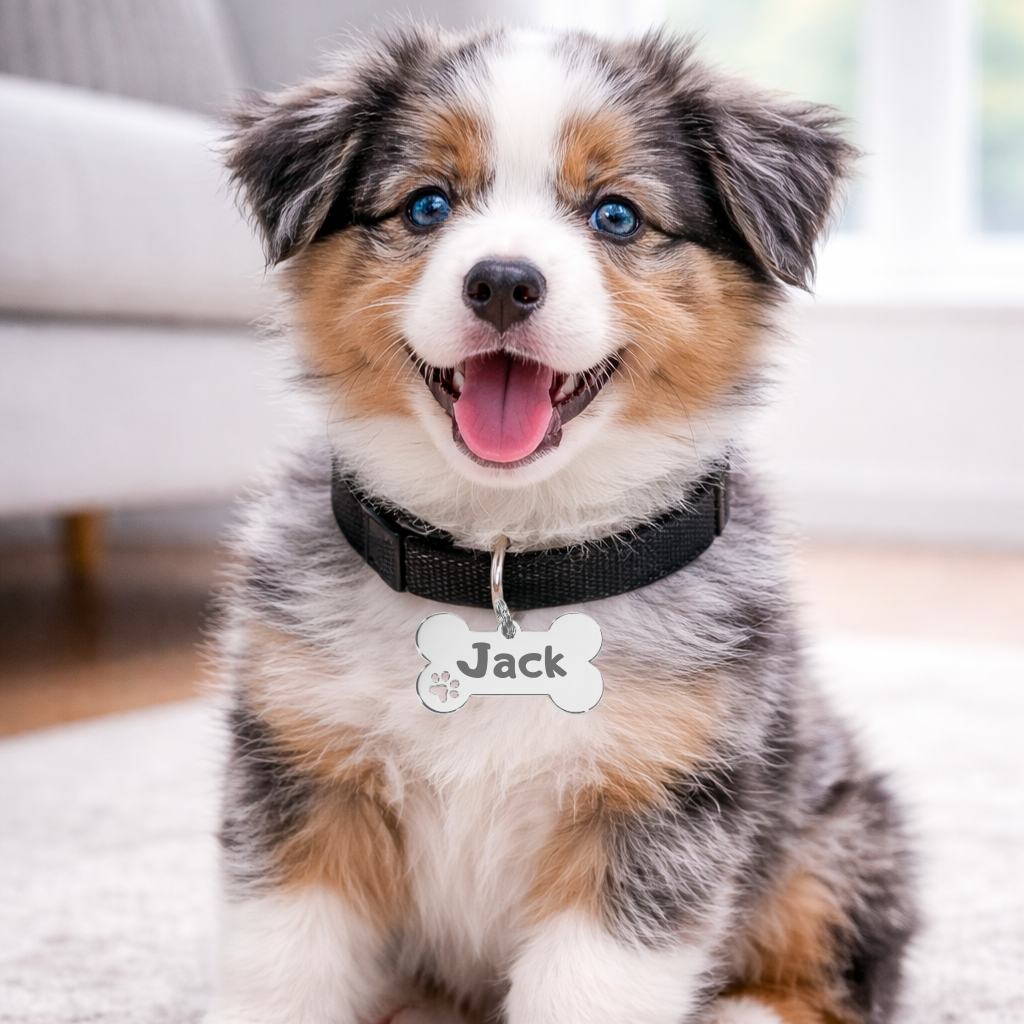 Médaille os extra-large argent  personnalisée