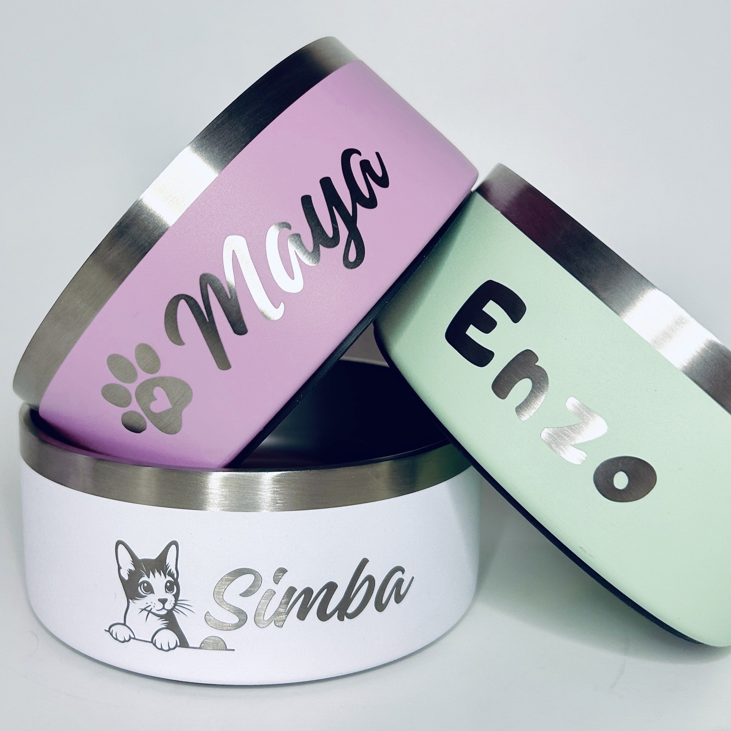 Personalized Pink Bowl