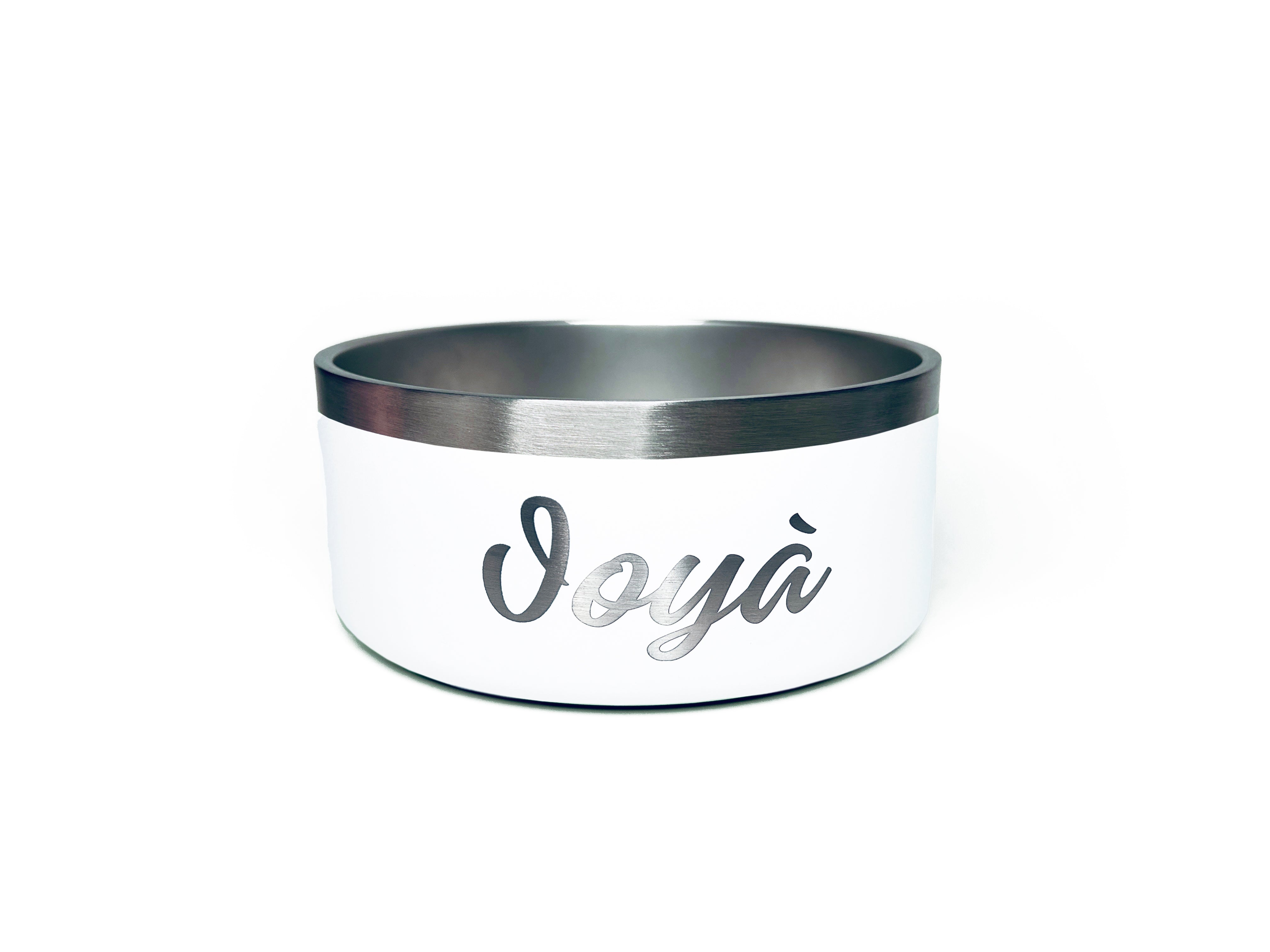 White personalized bowl