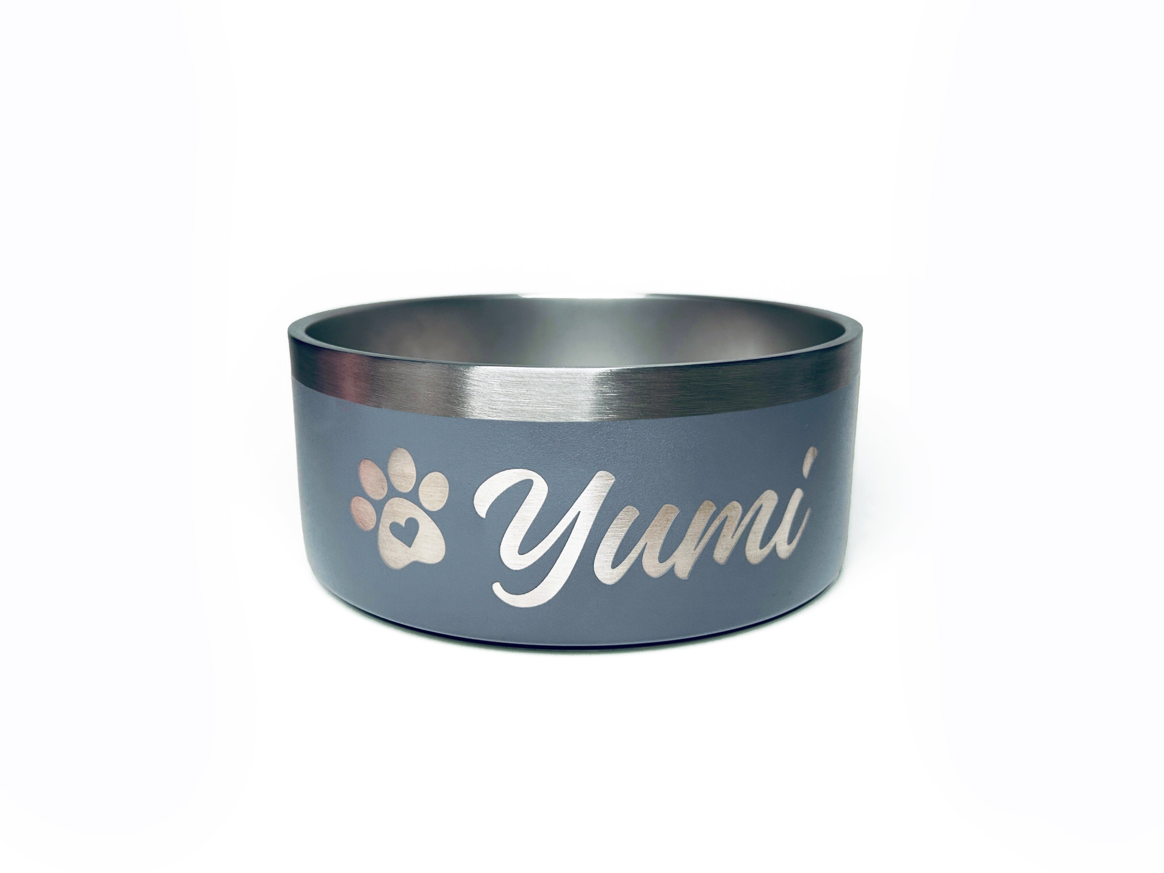 Grey personalized bowl