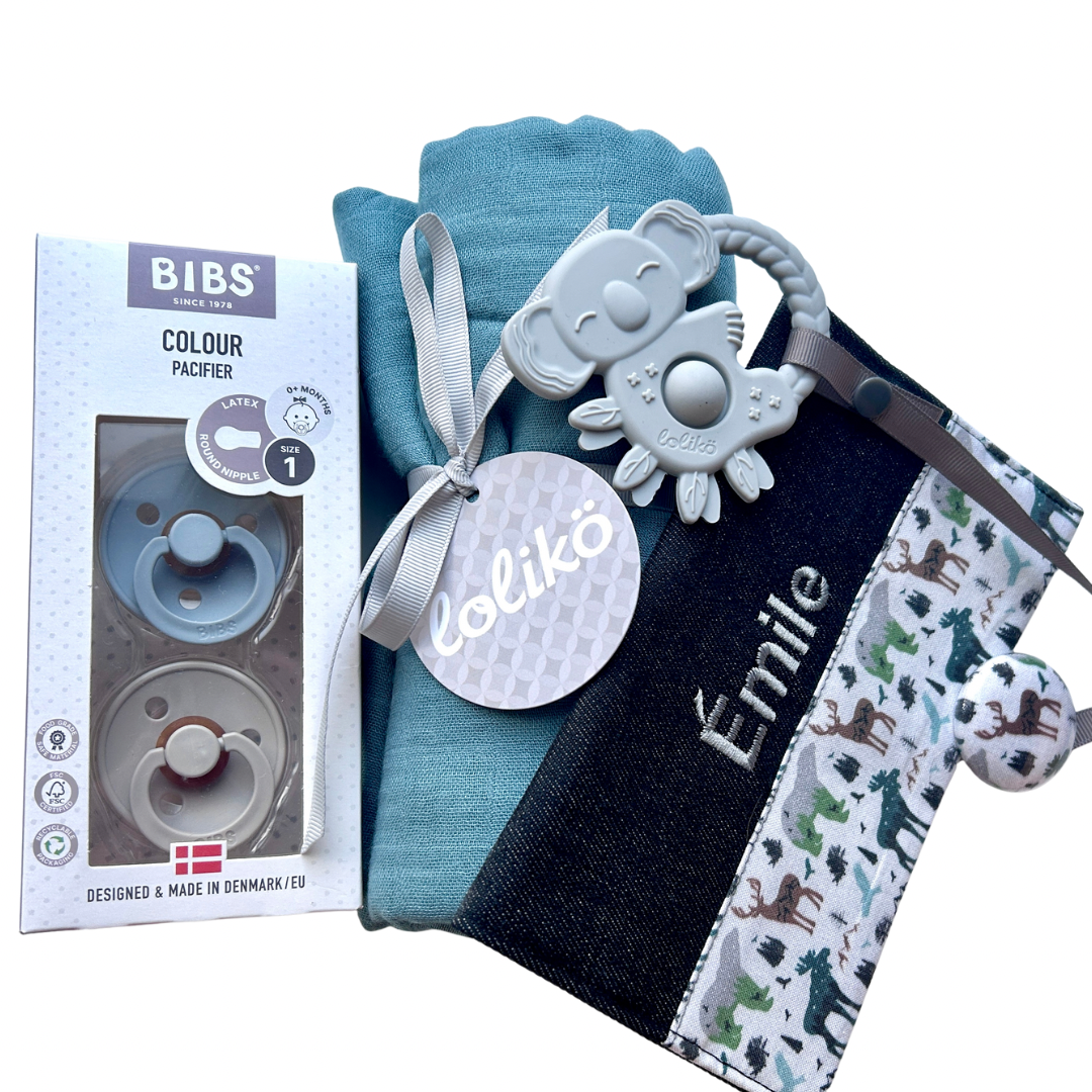 Ensemble cadeau personnalisé de naissance garçon