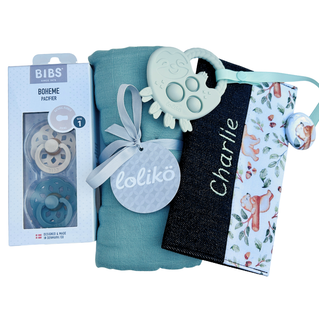 Ensemble cadeau personnalisé de naissance ours